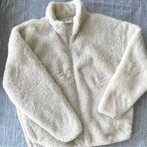 PINK Victoria's Secret Cream Teddy Jacket